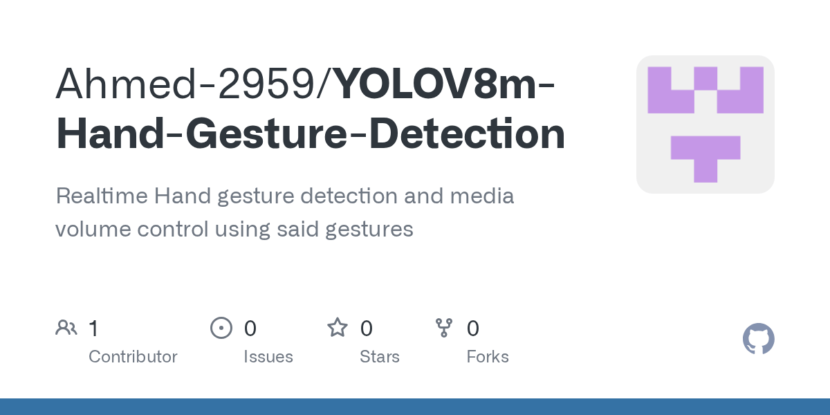 GitHub Shiftyeyes/YOLOV8mHandGestureDetection Realtime Hand