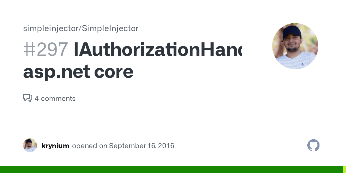 IAuthorizationHandler core · Issue 297 · simpleinjector