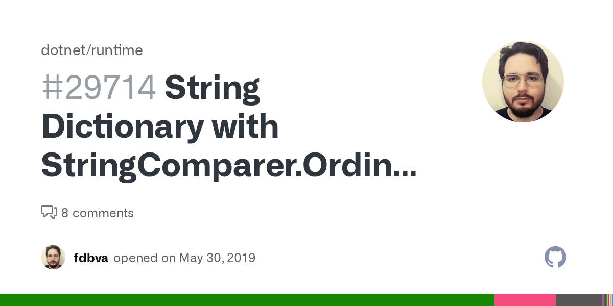 String Dictionary with slower than default