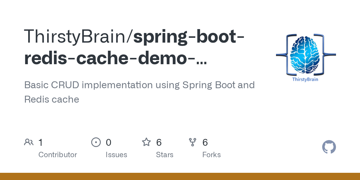 GitHub ThirstyBrain/springbootrediscachedemoproject Basic CRUD