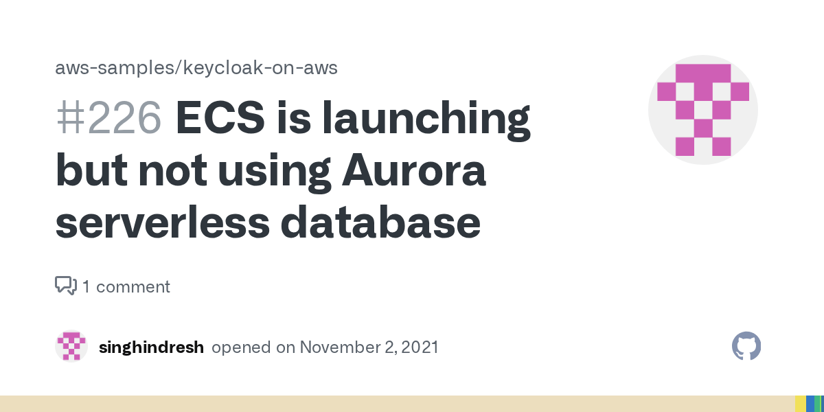 ECS is launching but not using Aurora serverless database · Issue 226