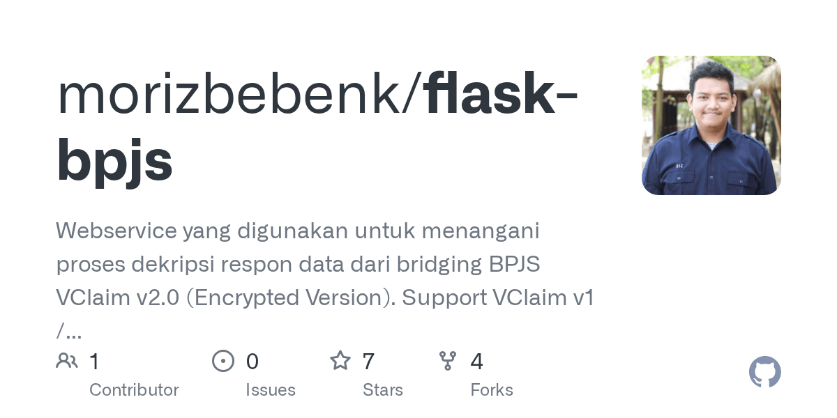 GitHub morizbebenk/flaskbpjs service yang digunakan untuk