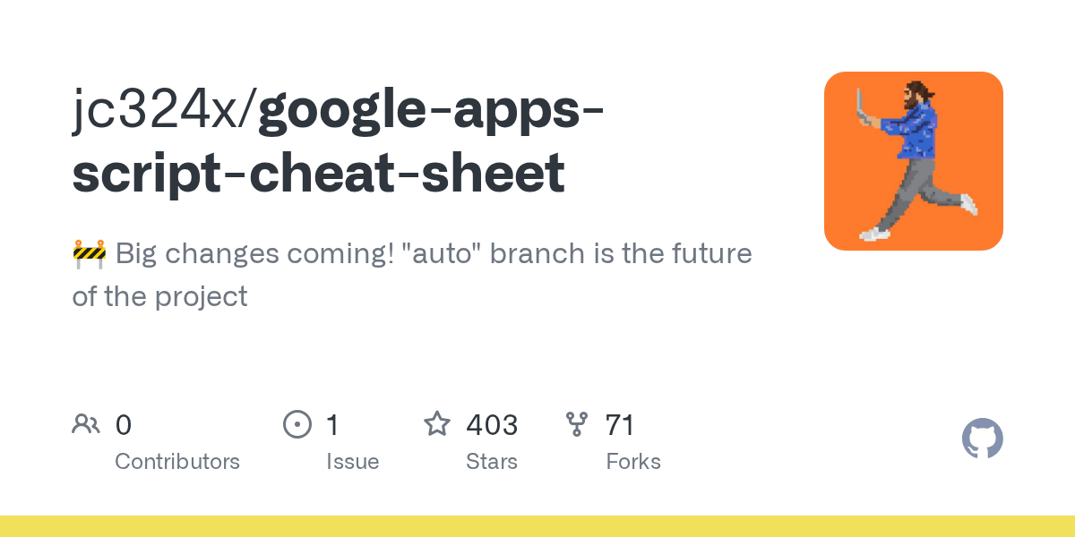 GitHub jychri/googleappsscriptcheatsheet 🚧 Big