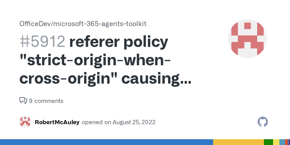 referer policy "strictoriginwhencrossorigin" causing HTTP request
