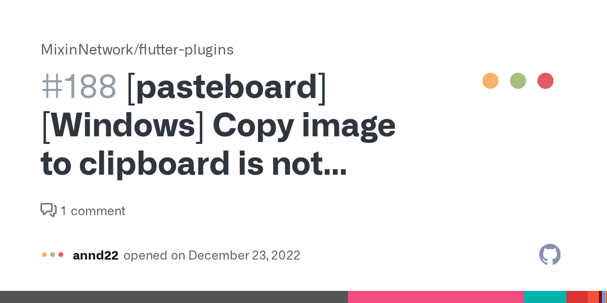 [pasteboard][Windows] Copy image to clipboard is not working · Issue