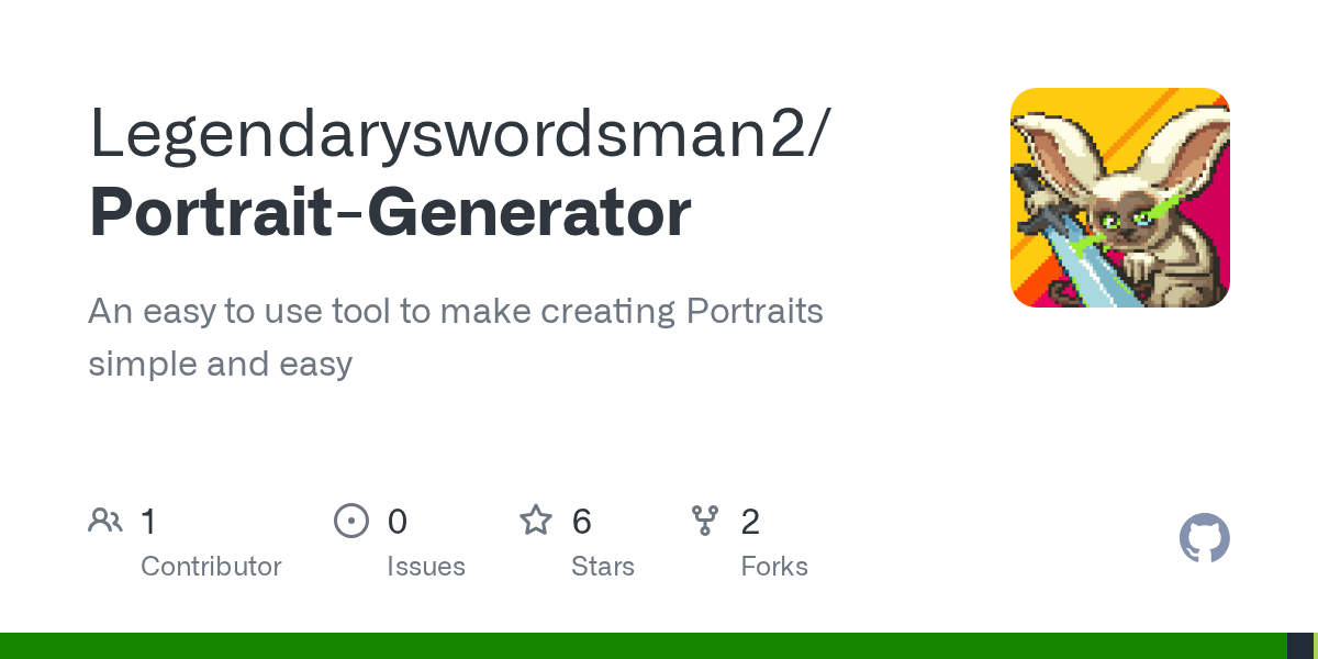 GitHub Legendaryswordsman2/PortraitGenerator An easy to use tool to