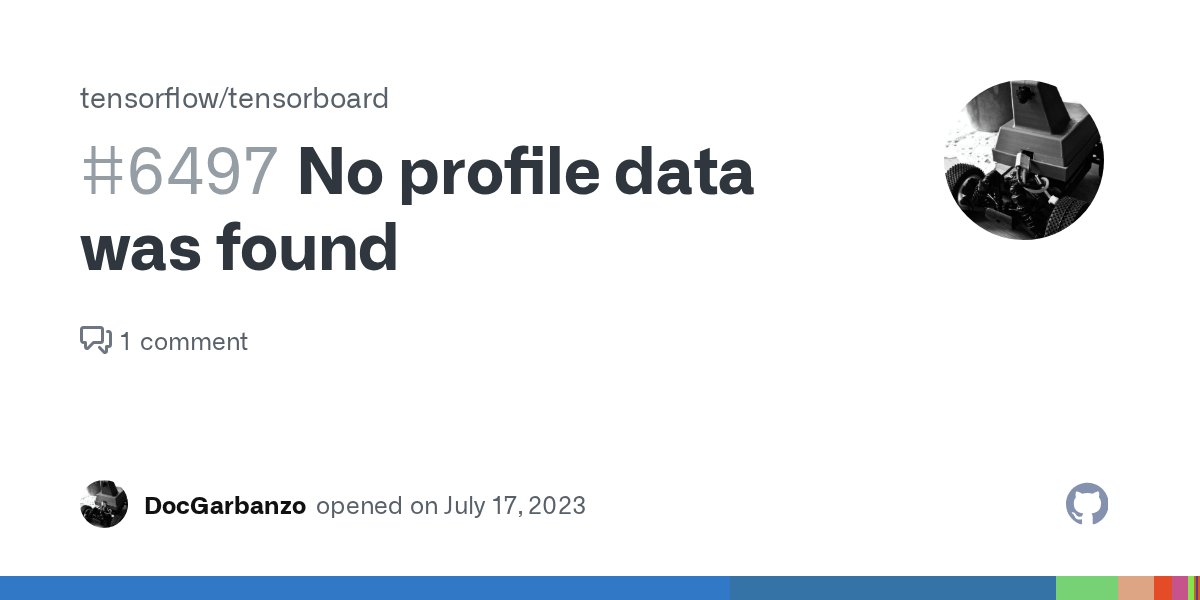 No profile data was found · Issue 6497 · tensorflow/tensorboard · GitHub