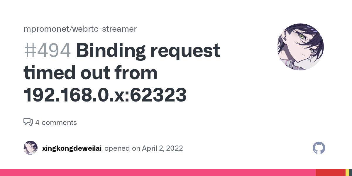 Binding request timed out from 192.168.0.x62323 · Issue 494