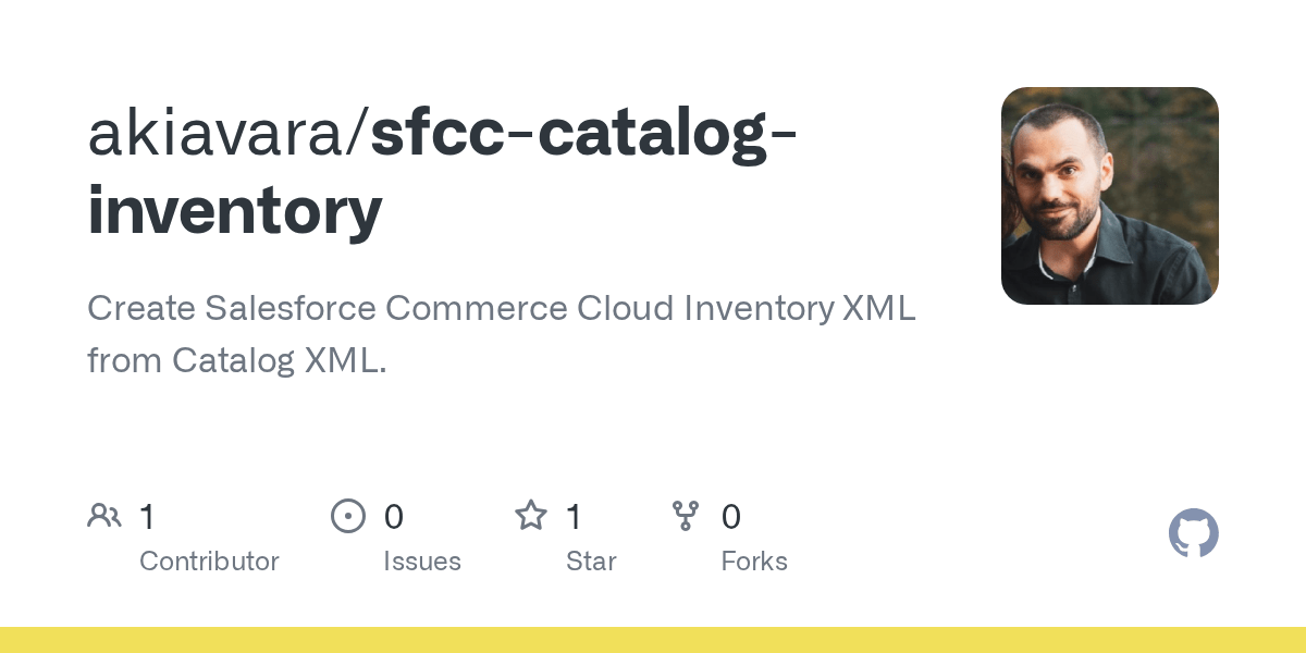 GitHub akiavara/sfcccataloginventory Create Salesforce Commerce