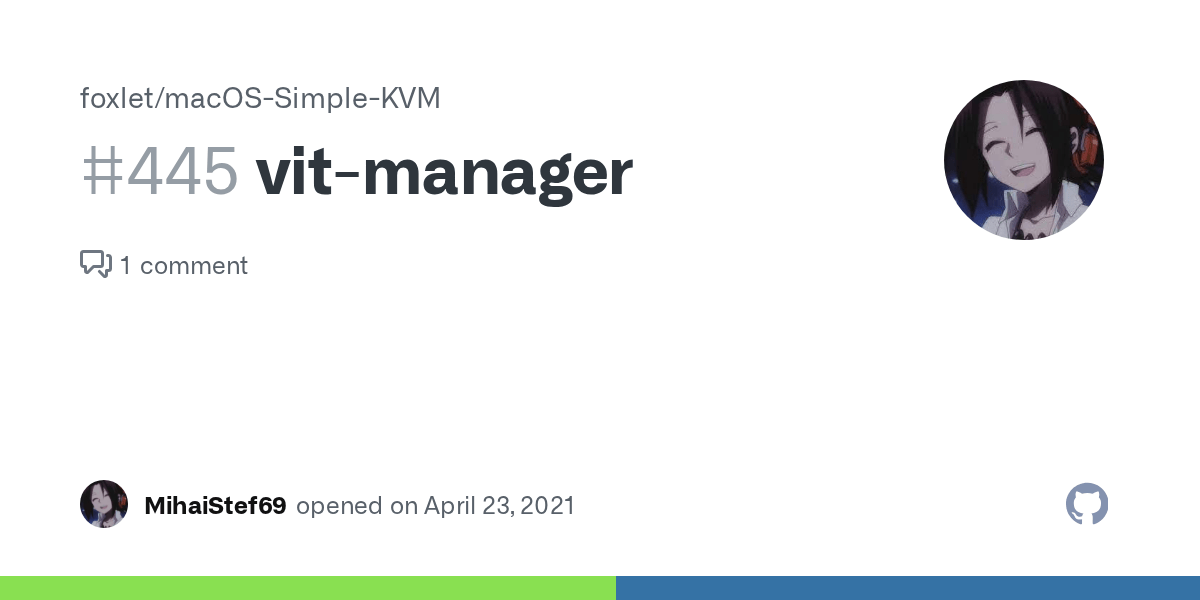 vitmanager · Issue 445 · foxlet/macOSSimpleKVM · GitHub