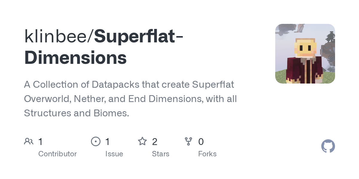 GitHub Quidvio/FlattenedDimensions Collection of datapacks that