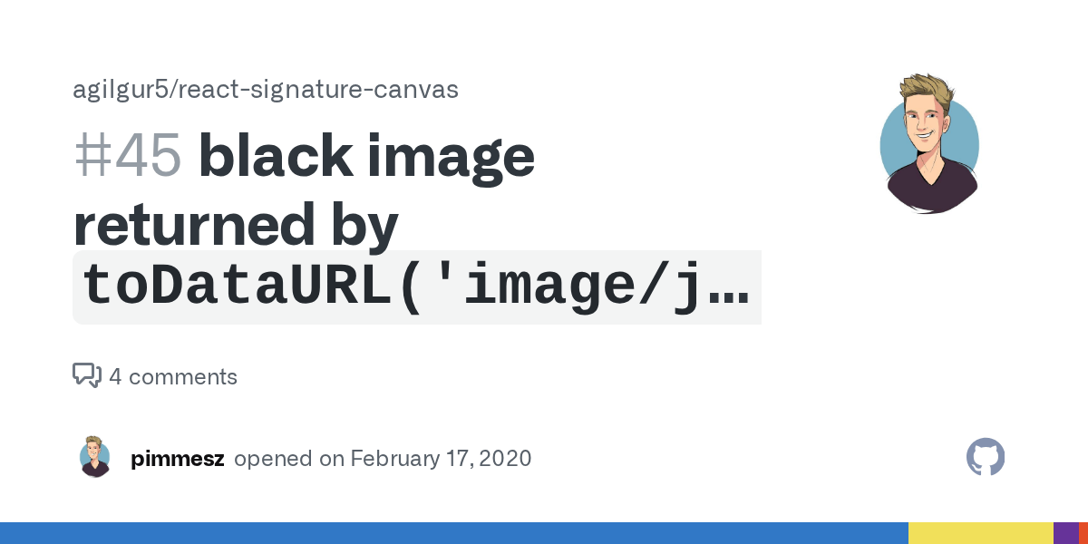 black image returned by `toDataURL('image/jpeg')` · Issue 45