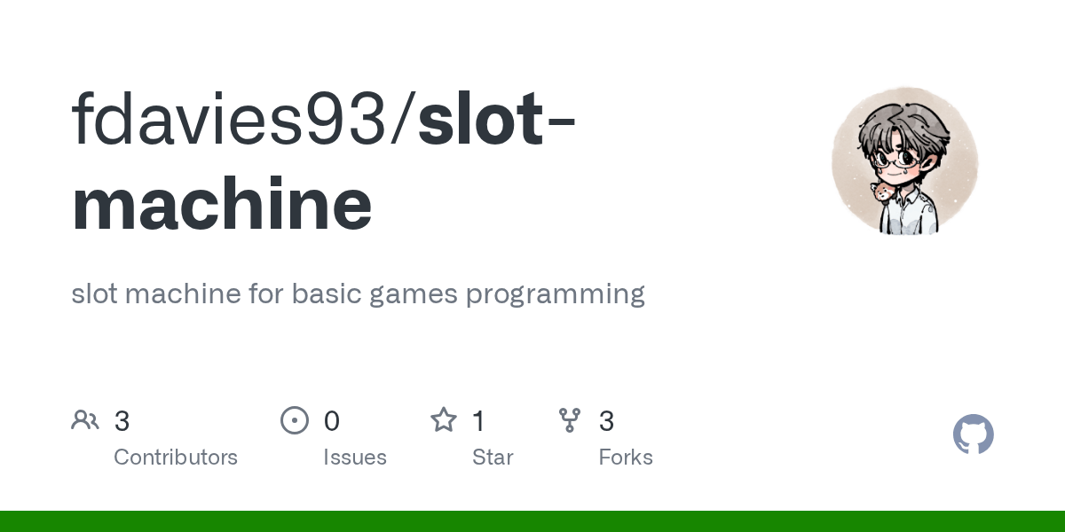 GitHub fdavies93/slotmachine slot machine for basic games programming