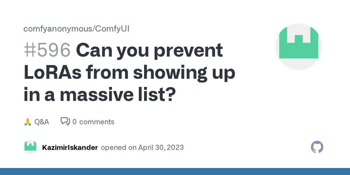 Can you prevent LoRAs from showing up in a massive list