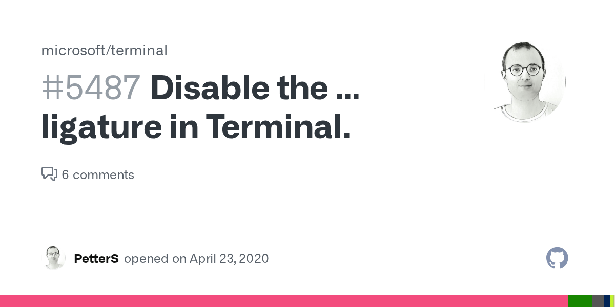 Disable the … ligature in Terminal. · Issue 5487 · microsoft/terminal