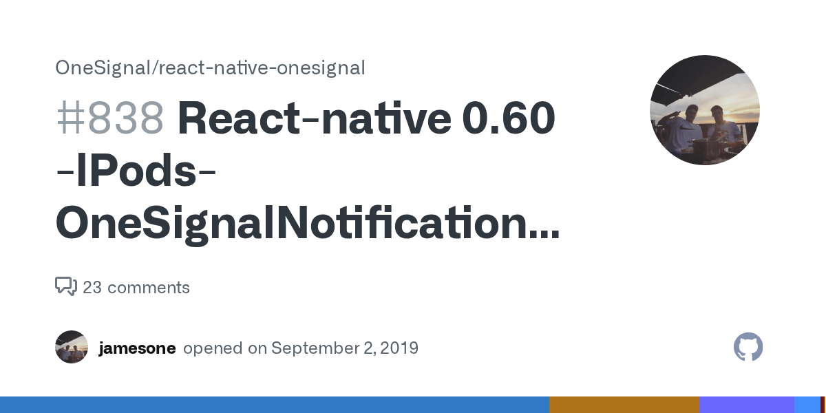 Reactnative 0.60 lPodsOneSignalNotificationExtension