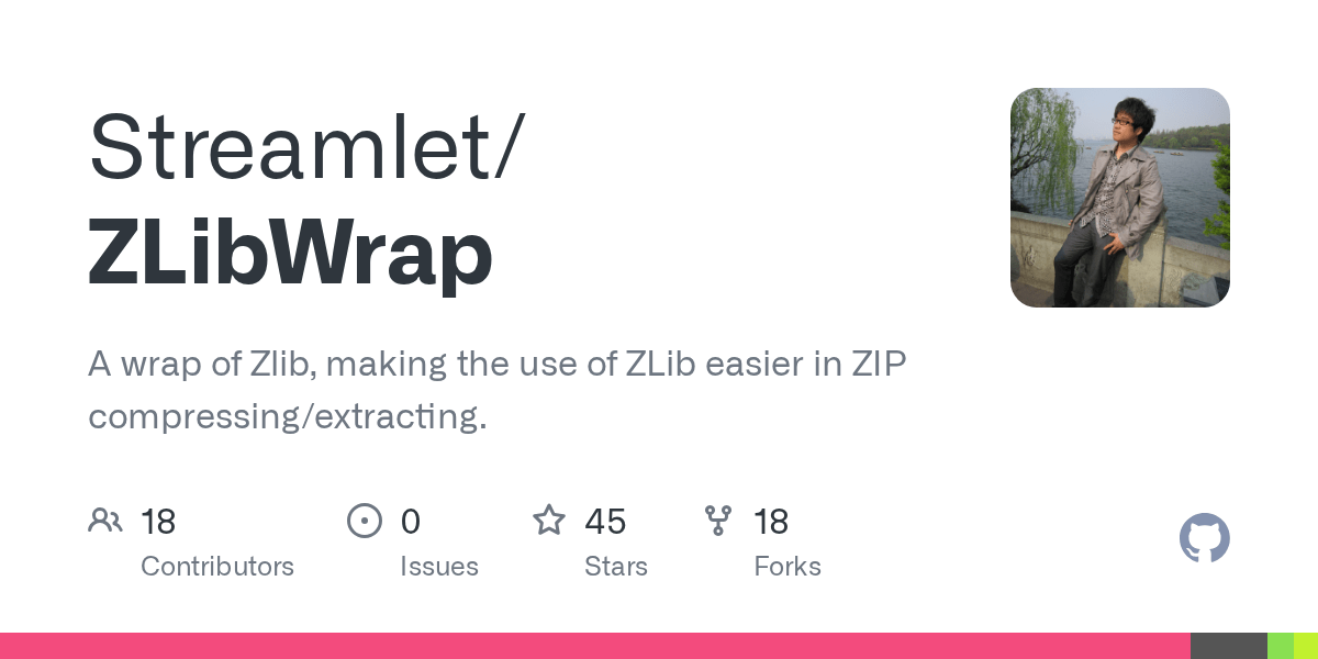 GitHub Streamlet/ZLibWrap A wrap of Zlib, making the use of ZLib