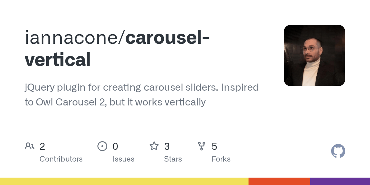 GitHub iannacone/carouselvertical jQuery plugin for creating
