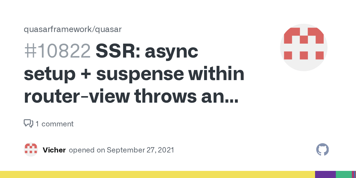 SSR async setup + suspense within routerview throws an exception