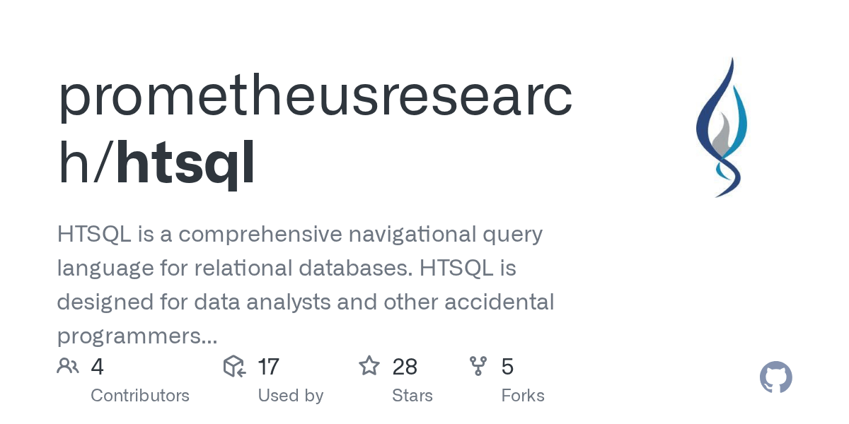 GitHub prometheusresearch/htsql HTSQL is a comprehensive