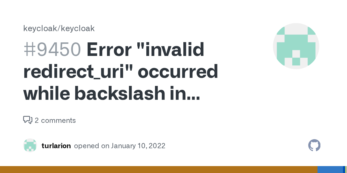 Error "invalid redirect_uri" occurred while backslash in redirect uri