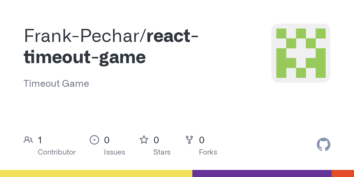 GitHub FrankPechar/reacttimeoutgame Timeout Game