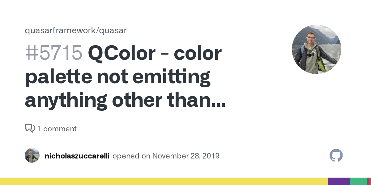 QColor color palette not emitting anything other than ffcccc · Issue