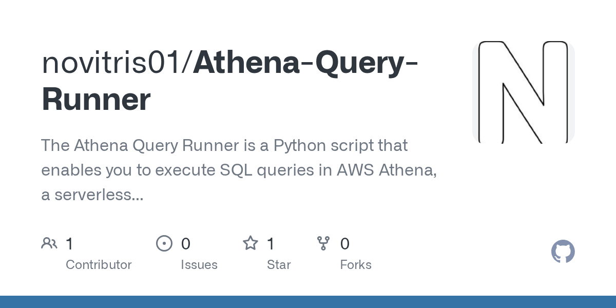 GitHub novitris01/AthenaQueryRunner The Athena Query Runner is a