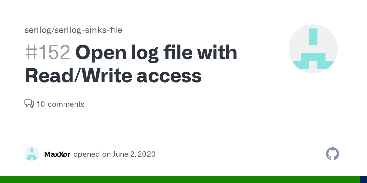 Open log file with Read/Write access · Issue 152 · serilog/serilogsinksfile · GitHub