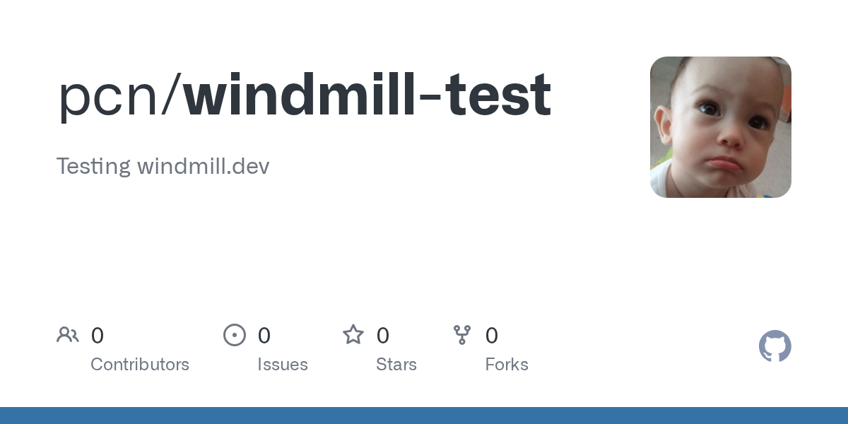 GitHub pcn/windmilltest Testing windmill.dev