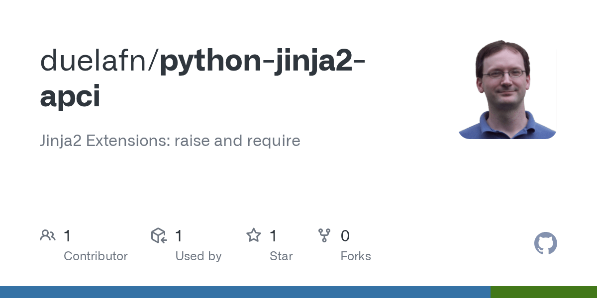 GitHub duelafn/pythonjinja2apci Jinja2 Extensions raise and require