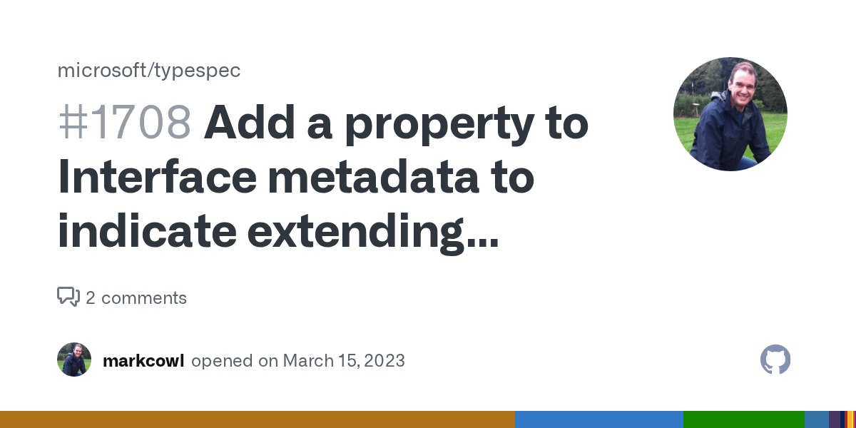 Add a property to Interface metadata to indicate extending another