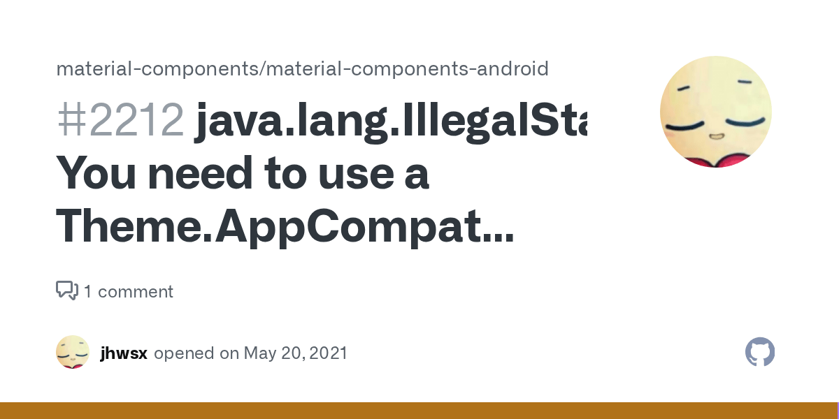 java.lang.IllegalStateException You need to use a