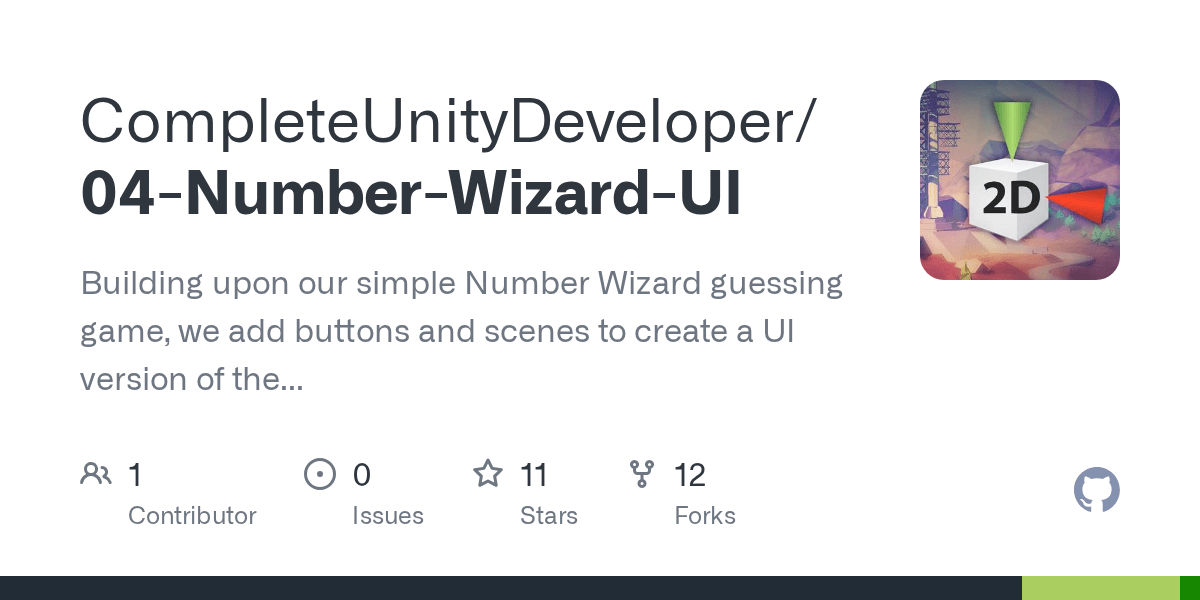 GitHub CompleteUnityDeveloper/04NumberWizardUI Building upon our