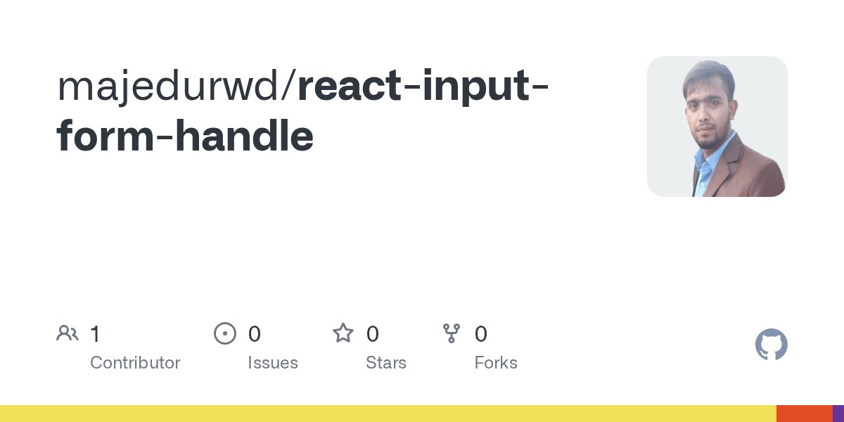 GitHub majedurwd/reactinputformhandle