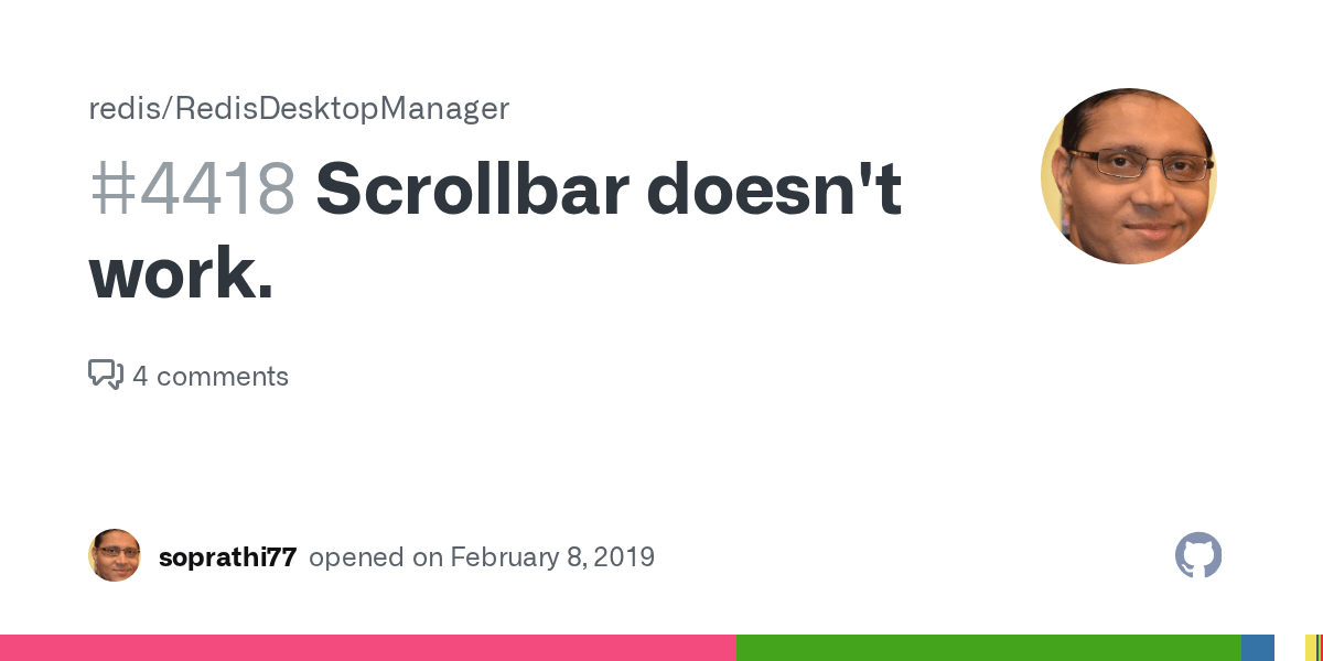 Scrollbar doesn't work. · Issue 4418 · RedisInsight