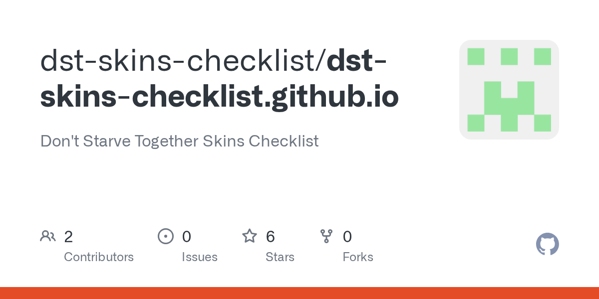 GitHub dstskinschecklist/dstskinschecklist.github.io Don't