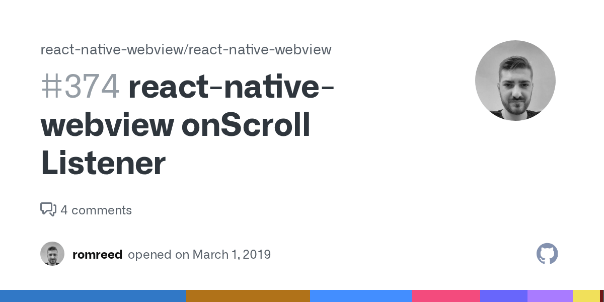 reactnativewebview onScroll Listener · Issue 374
