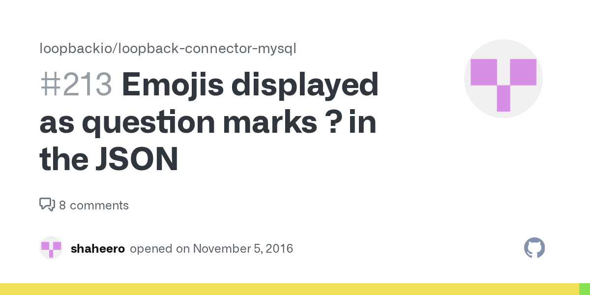 Emojis displayed as question marks ? in the JSON · Issue 213