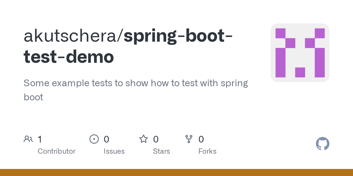 GitHub akutschera/springboottestdemo Some example tests to show