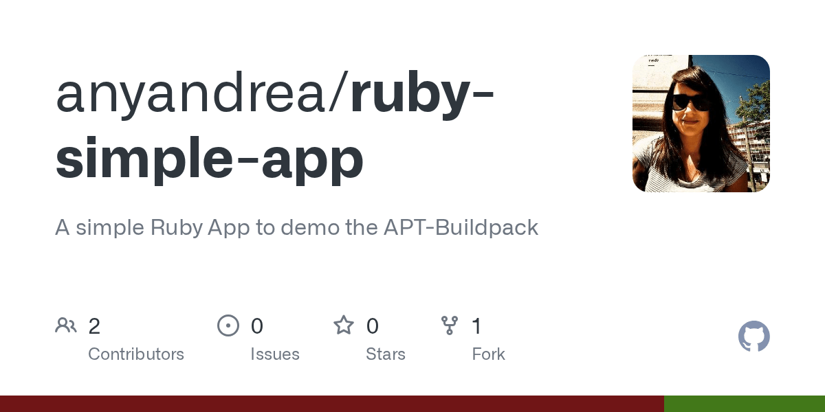 GitHub anyandrea/rubysimpleapp A simple Ruby App to demo the APTBuildpack