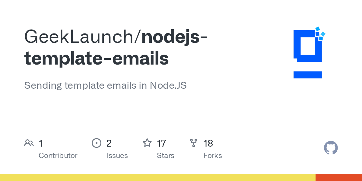 GitHub GeekLaunch/nodejstemplateemails Sending template emails in Node.JS