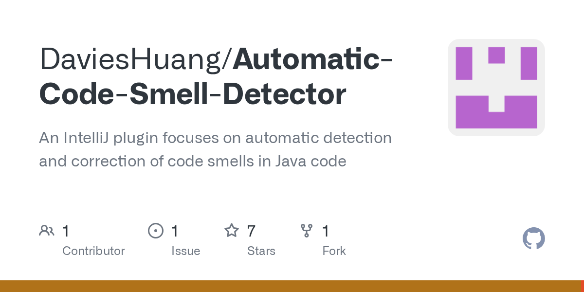 GitHub DaviesHuang/AutomaticCodeSmellDetector An IntelliJ plugin