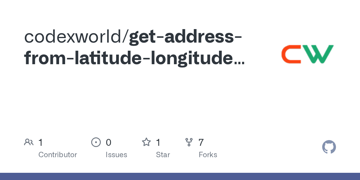 GitHub codexworld/getaddressfromlatitudelongitudeusinggoogle