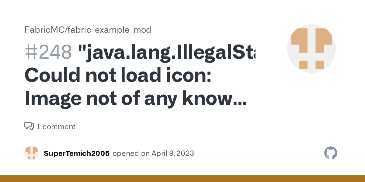 "java.lang.IllegalStateException Could not load icon Image not of any