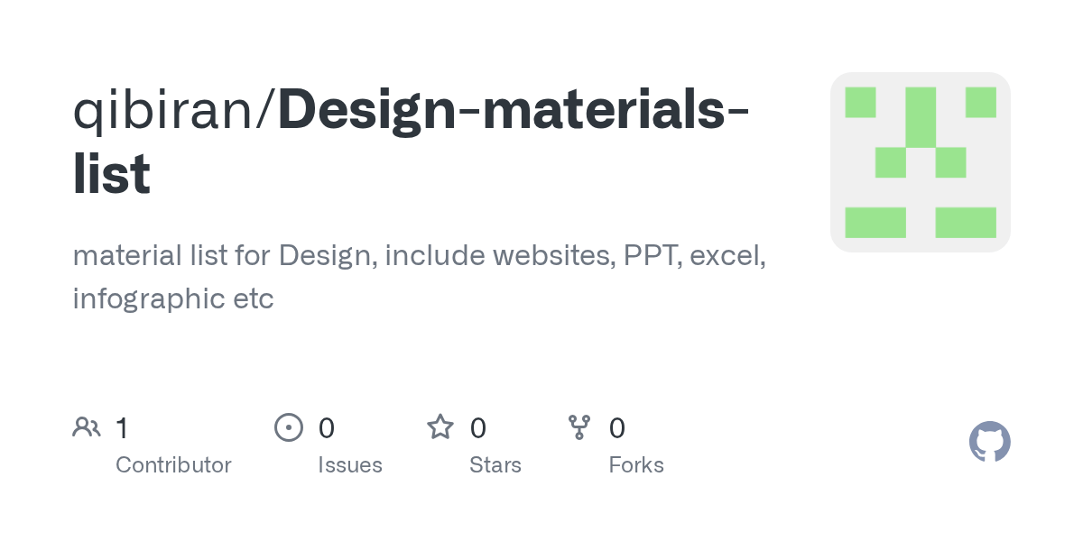 GitHub qibiran/Designmaterialslist material list for Design