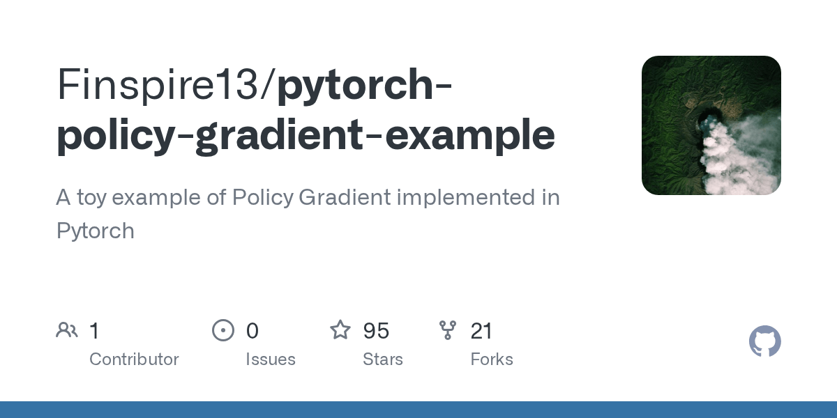 GitHub Finspire13/pytorchpolicygradientexample A toy example of Policy Gradient