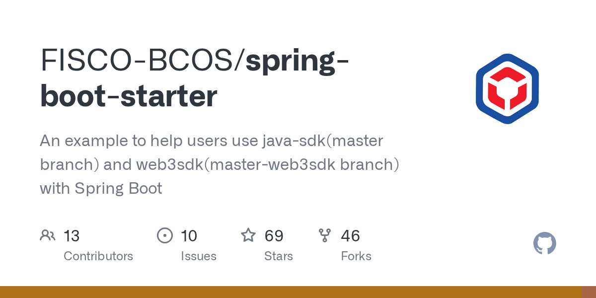 GitHub FISCOBCOS/springbootstarter An example to help users use