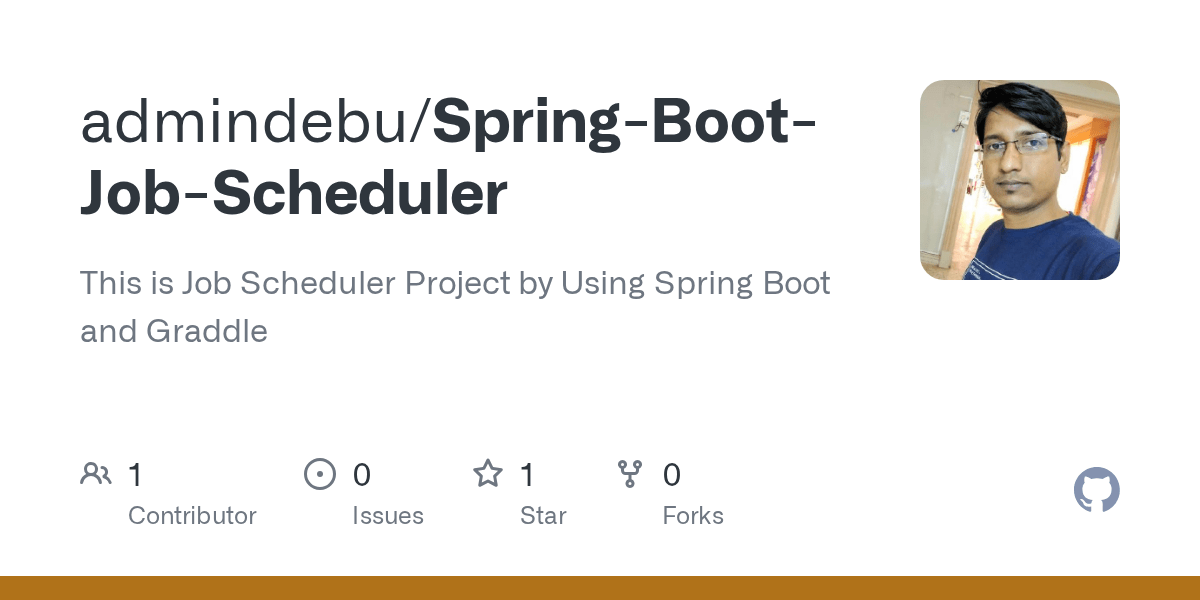 GitHub admindebu/SpringBootJobScheduler This is Job Scheduler