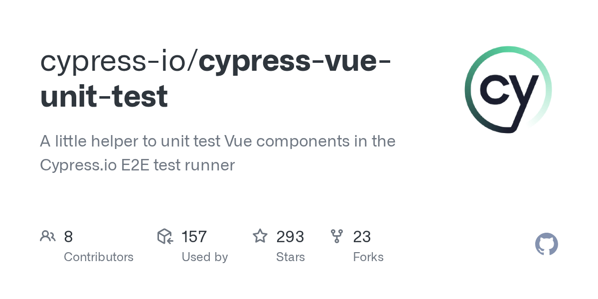 GitHub cypressio/cypressvueunittest A little helper to unit test